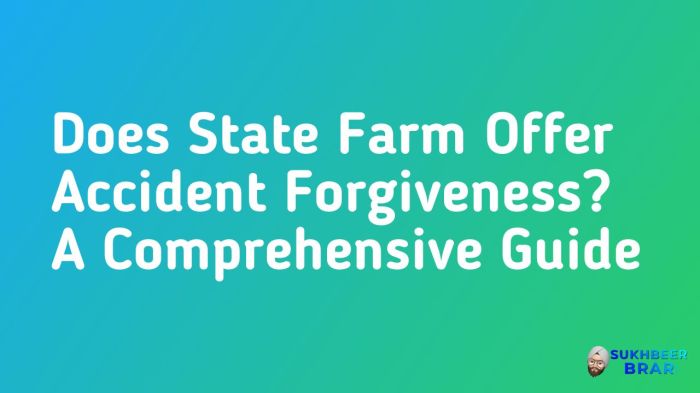 State Farm accident forgiveness policy