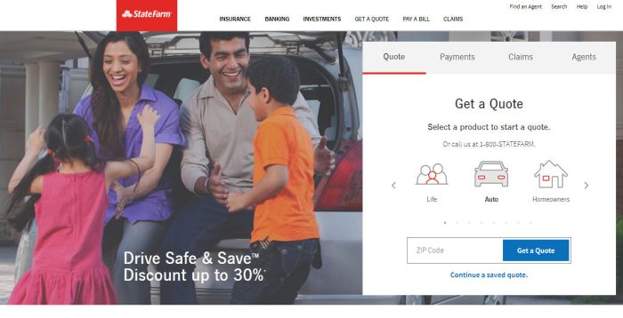 State Farm comprehensive auto insurance quote